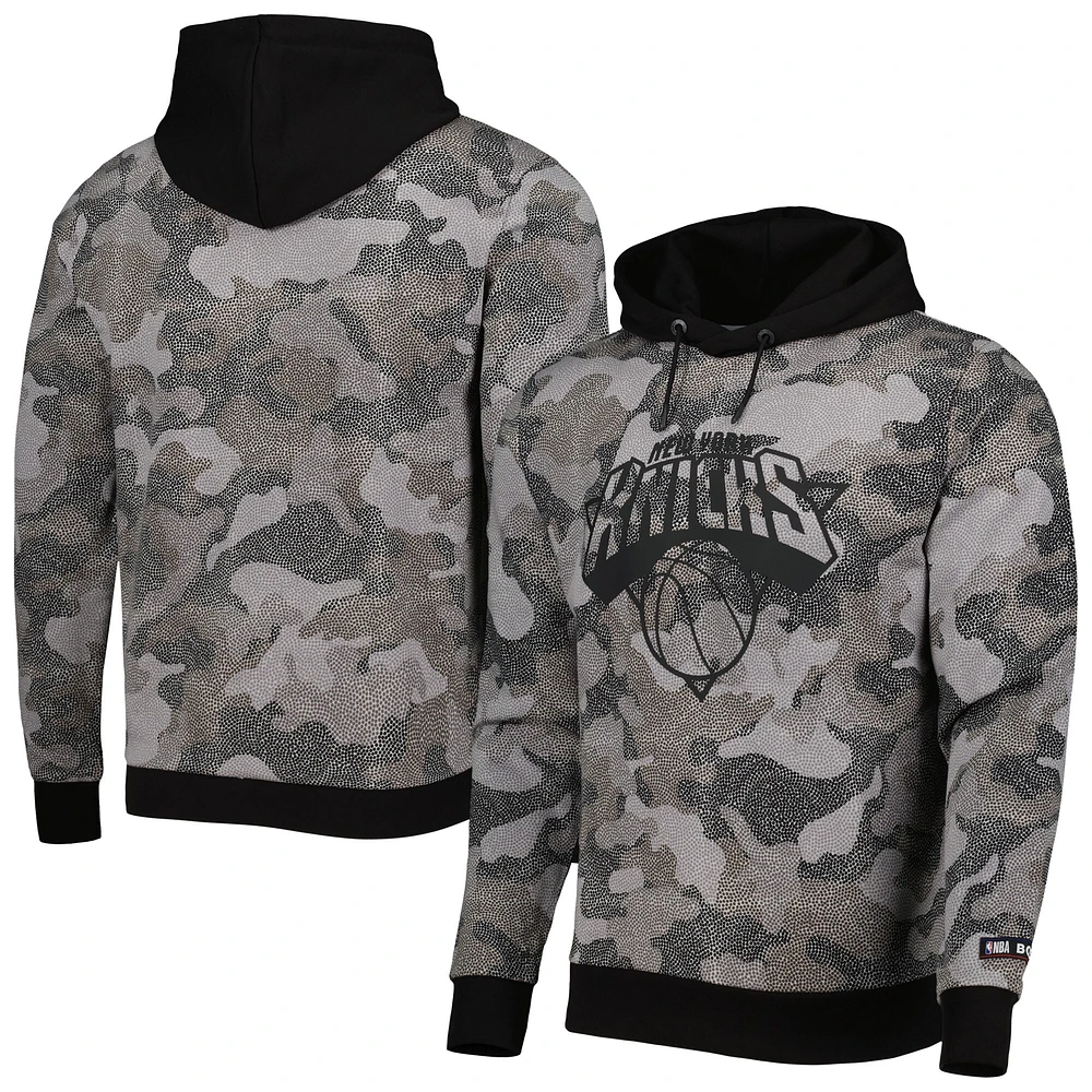 Sweat à capuche Hugo Boss New York Knicks Camo noir pour homme