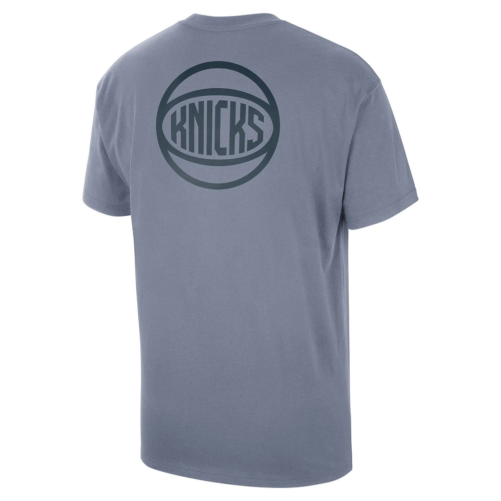 T-shirt Jordan Brand bleu pour homme New York Knicks Statement Edition Jumpman Flight Heavyweight
