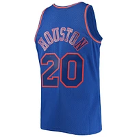 Men's Mitchell & Ness Allan Houston Blue New York Knicks 1996/97 Throwback Dark Swingman Jersey