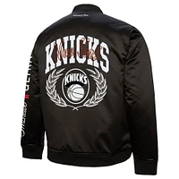 Men's Mitchell & Ness Black New York Knicks NBA x Michelob Ultra Hoops Hops Full-Zip Jacket