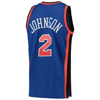 Men's Mitchell & Ness Larry Johnson Blue New York Knicks 1998/99 Hardwood Classics Swingman Jersey