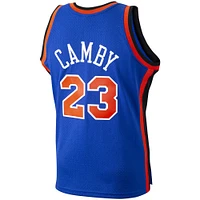 Men's Mitchell & Ness Marcus Camby Blue New York Knicks 1998/99 Hardwood Classics Swingman Jersey