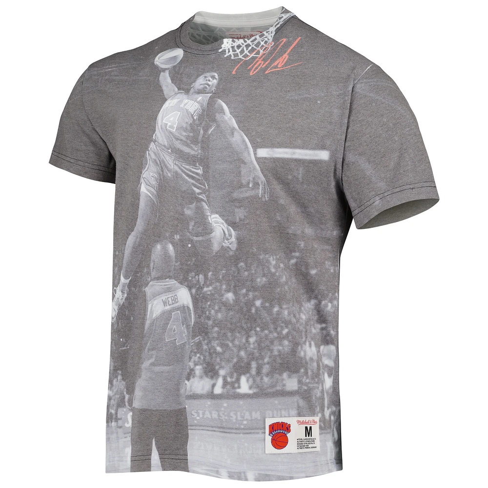 Men's Mitchell & Ness Nate Robinson Heather Gray New York Knicks Above The Rim T-Shirt