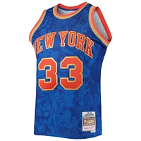 Men's Mitchell & Ness Patrick Ewing Blue New York Knicks Hardwood Classics 1991/92 Lunar Year Swingman Jersey