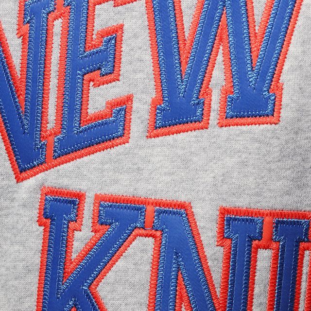 Mitchell & Ness Patrick Ewing Heathered Grey New York Knicks Tailles Big Tall Pull à capuche avec nom et numéro pour hommes
