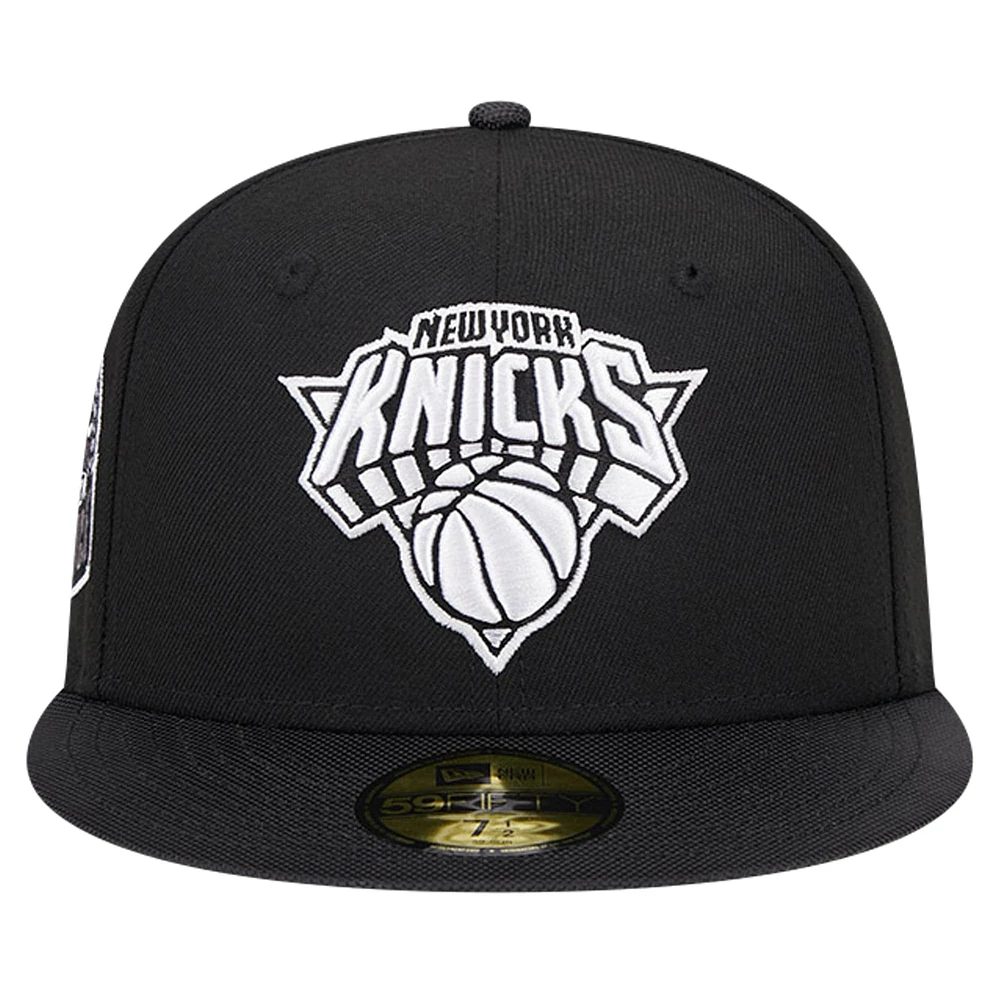 Men's New Era Black York Knicks Active Ballistic Nylon Visor 59FIFTY Fitted Hat