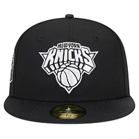 Men's New Era Black York Knicks Active Ballistic Nylon Visor 59FIFTY Fitted Hat