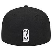 Men's New Era Black York Knicks Active Ballistic Nylon Visor 59FIFTY Fitted Hat