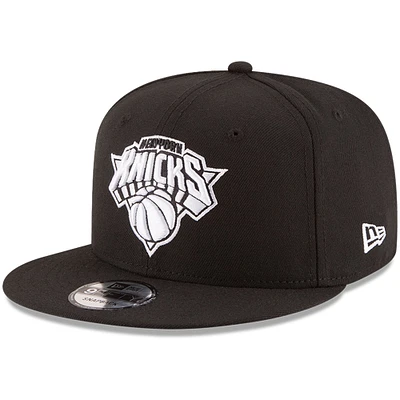 Casquette ajustable Snapback 9FIFTY avec logo noir et blanc des New York Knicks New Era pour homme