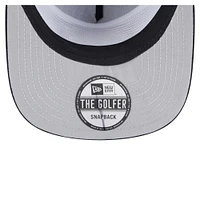 Men's New Era  Black New York Knicks Corduroy Gold Leaf Golfer Snapback Hat