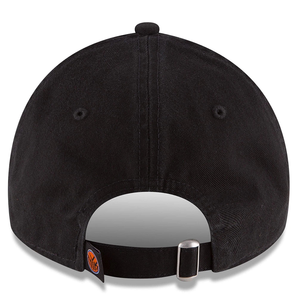 Men's New Era Black New York Knicks Team 2.0 9TWENTY Adjustable Hat