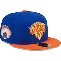 Men's New Era Blue/Orange York Knicks Gameday Gold Pop Stars 59FIFTY Fitted Hat
