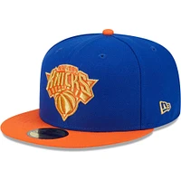 Men's New Era Blue/Orange York Knicks Gameday Gold Pop Stars 59FIFTY Fitted Hat