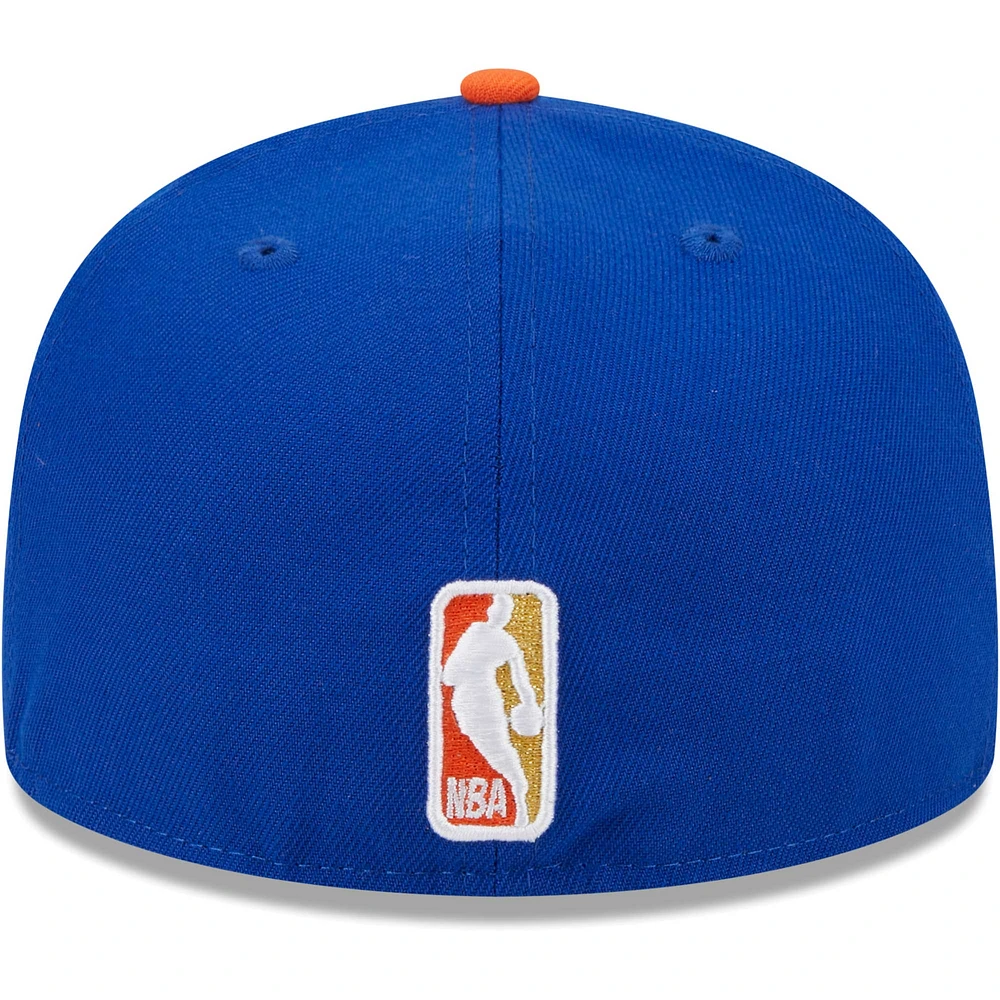 Men's New Era Blue/Orange York Knicks Gameday Gold Pop Stars 59FIFTY Fitted Hat