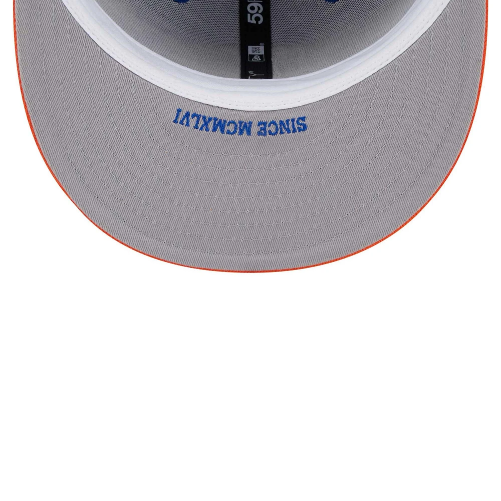 Men's New Era Blue/Orange York Knicks Gameday Gold Pop Stars 59FIFTY Fitted Hat
