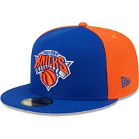 Men's New Era Blue/Orange York Knicks Gameday Wordmark 59FIFTY Fitted Hat