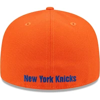 Men's New Era Blue/Orange York Knicks Gameday Wordmark 59FIFTY Fitted Hat