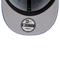 Men's New Era Blue New York Knicks Throwback Display Corduroy 9FIFTY Snapback Hat