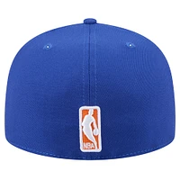 Men's New Era Blue York Knicks Throwback Pennant 59FIFTY Fitted Hat