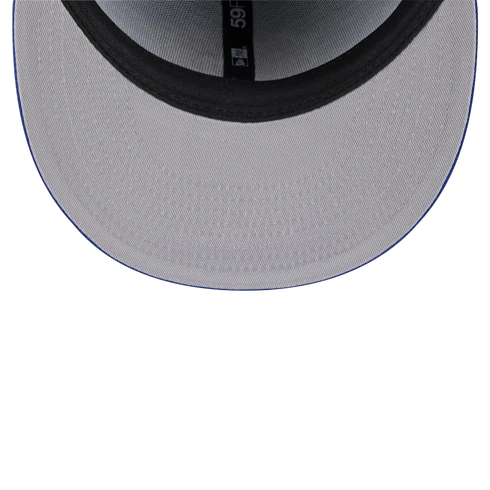 Men's New Era Blue York Knicks Throwback Pennant 59FIFTY Fitted Hat