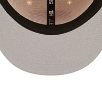 Men's New Era Cream/Orange York Knicks Cork Two-Tone 59FIFTY - Fitted Hat