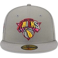 Casquette ajustée New Era Graphite York Knicks Colour Pack 59FIFTY pour homme