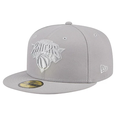 Casquette ajustée New Era 59Fifty pour homme avec coloris York Knicks gris