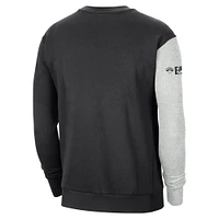 Men's Nike Black/Heather Gray New York Knicks Courtside Versus Force & Flight Pullover Sweatshirt