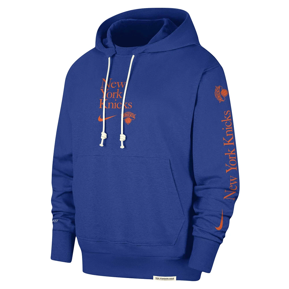 Men's Nike Blue New York Knicks Authentic Performance Pullover Hoodie
