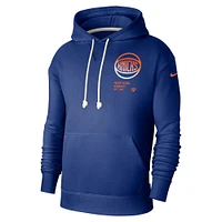 Men's Nike  Blue New York Knicks Courtside Standard Issue Premium Performance Pullover Hoodie