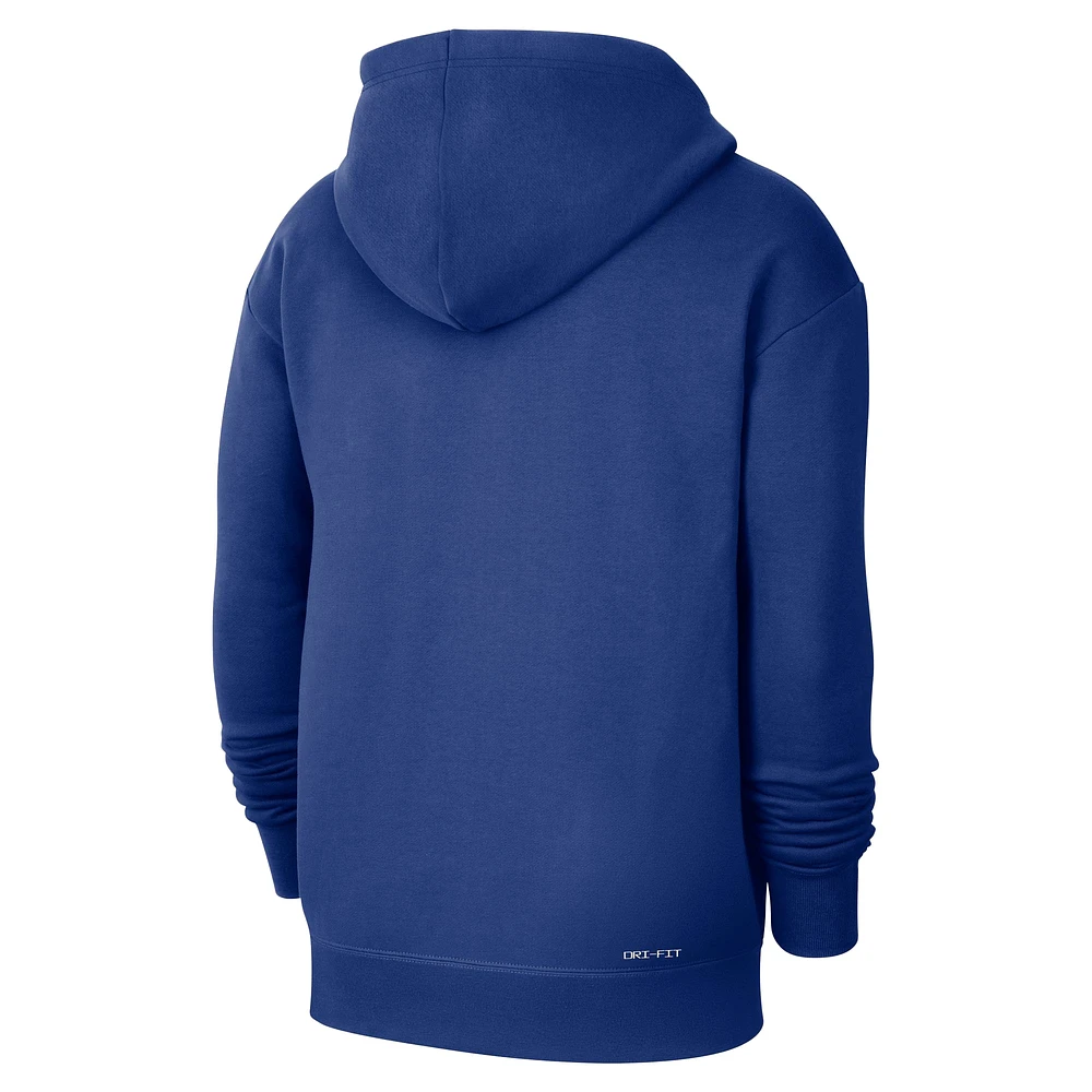 Men's Nike  Blue New York Knicks Courtside Standard Issue Premium Performance Pullover Hoodie