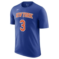 T-shirt avec nom et numéro Nike Josh Hart pour homme, bleu, New York Knicks Icon Edition