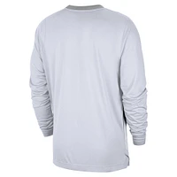 Men's Nike White New York Knicks 2024/25 City Edition Authentic Pregame Performance Long Sleeve Shooting T-Shirt