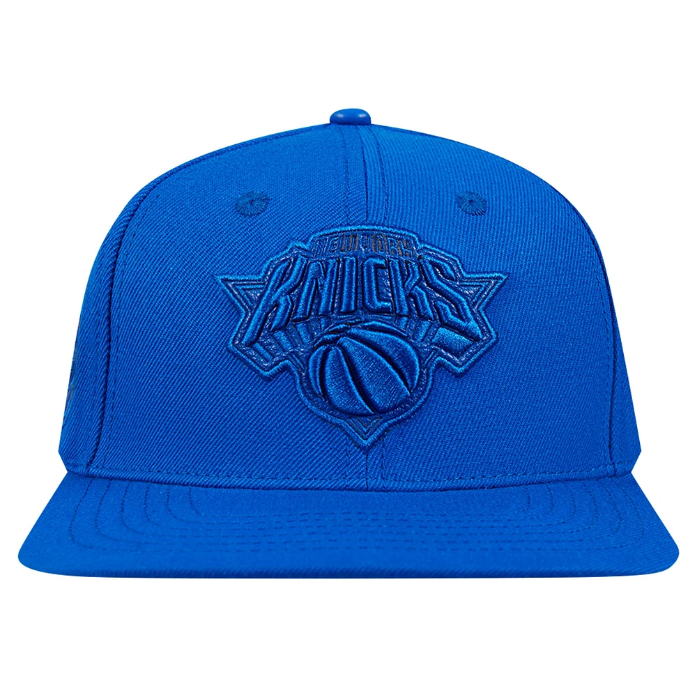 Men's Pro Standard Blue New York Knicks Triple Tonal Snapback Hat