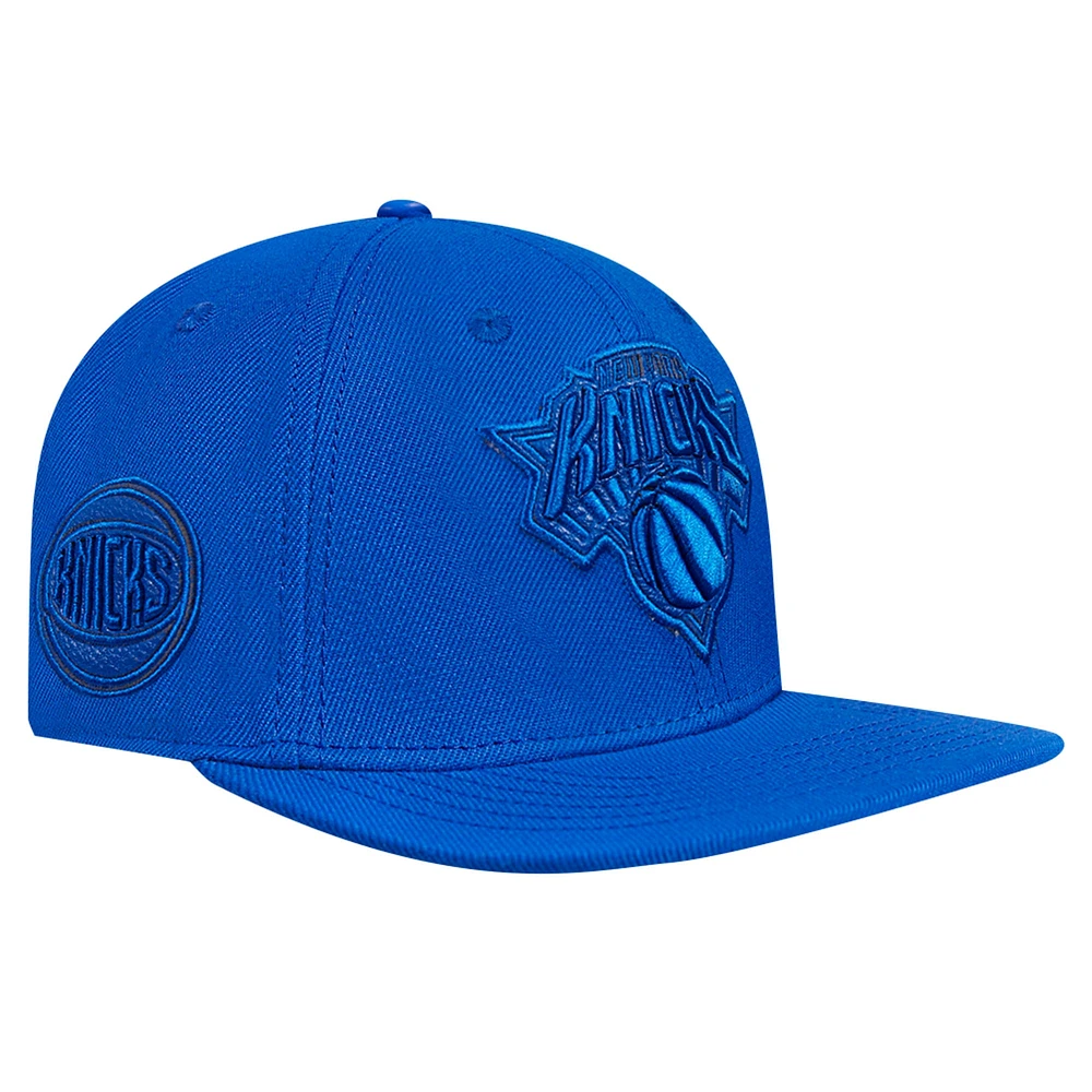 Men's Pro Standard Blue New York Knicks Triple Tonal Snapback Hat