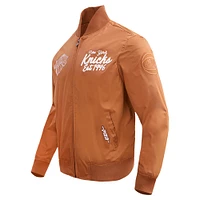Veste zippée complète Paint The City Pro Standard marron pour homme des New York Knicks