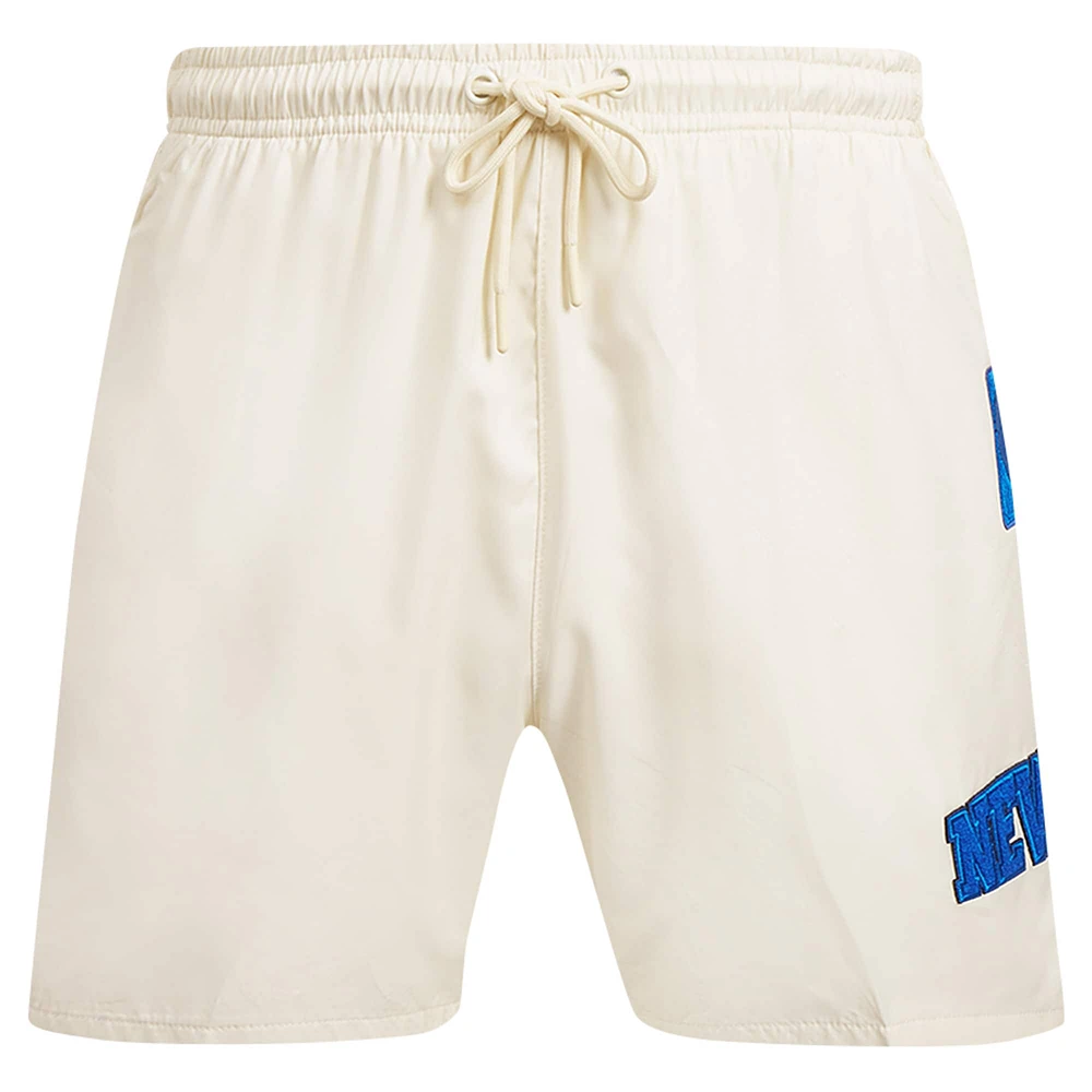 Men's Pro Standard Cream New York Knicks Triple Tonal Woven Shorts