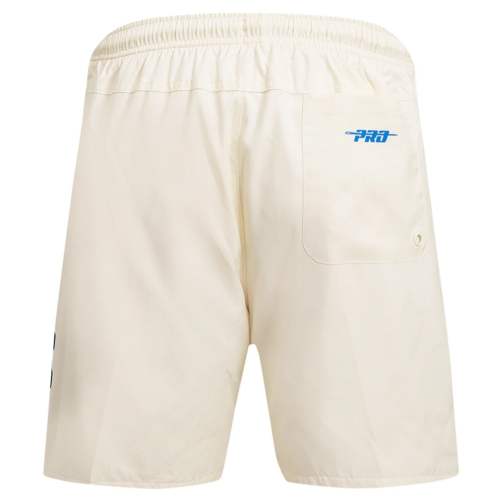 Men's Pro Standard Cream New York Knicks Triple Tonal Woven Shorts
