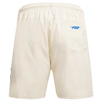 Men's Pro Standard Cream New York Knicks Triple Tonal Woven Shorts