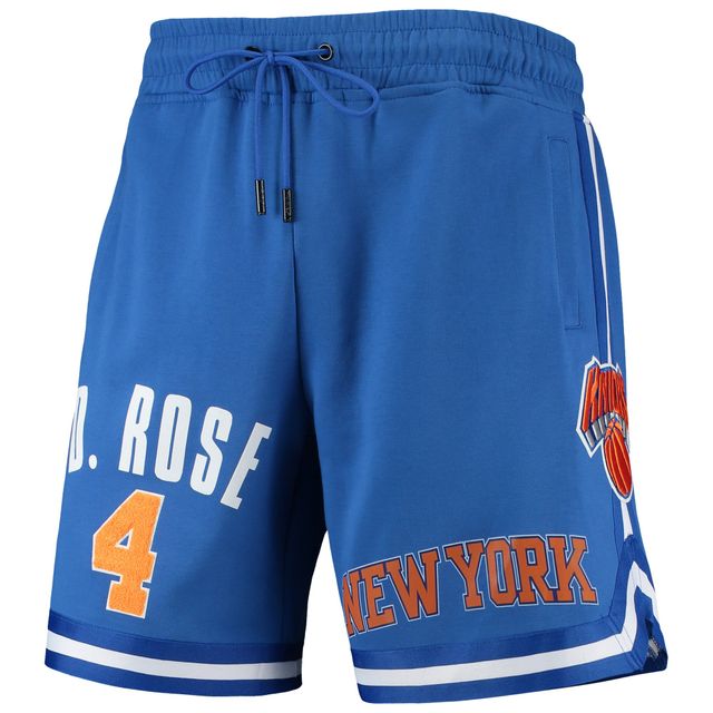 Short réplique de joueur Pro Standard Derrick Rose bleu New York Knicks pour homme