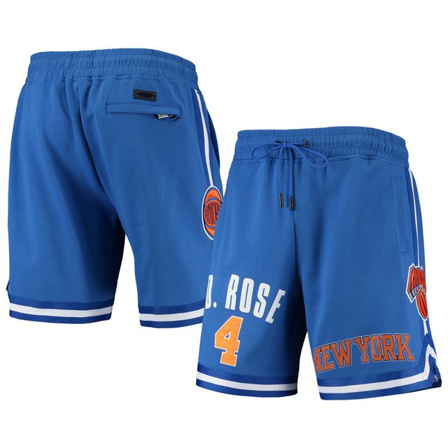 Short réplique de joueur Pro Standard Derrick Rose bleu New York Knicks pour homme