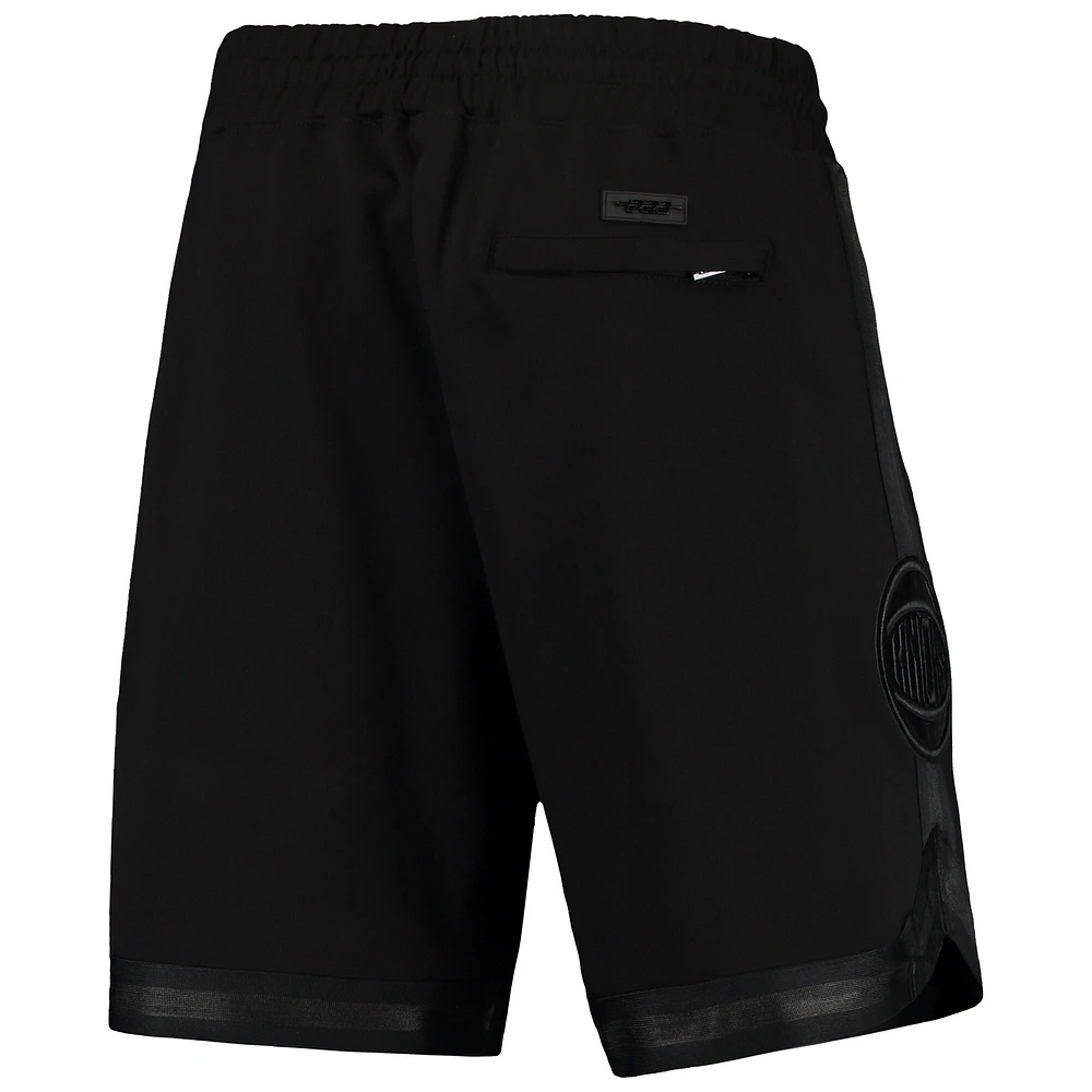 Men's Pro Standard New York Knicks Triple Black Gloss Shorts