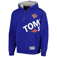 Men's Tommy Jeans Blue New York Knicks Bernard Half-Zip Hoodie