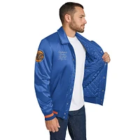 Veste universitaire à boutons-pression Jacob Chain Stitch Applique bleue Tommy Jeans pour homme des New York Knicks