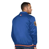 Veste universitaire à boutons-pression Jacob Chain Stitch Applique bleue Tommy Jeans pour homme des New York Knicks