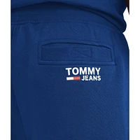 Tommy Jeans Homme Royal New York Knicks Carl Pantalon de Jogging en Molleton Bi-Mélangé