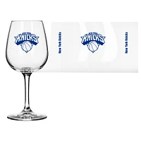 Verre à vin à pied avec logo des New York Knicks de 12 oz