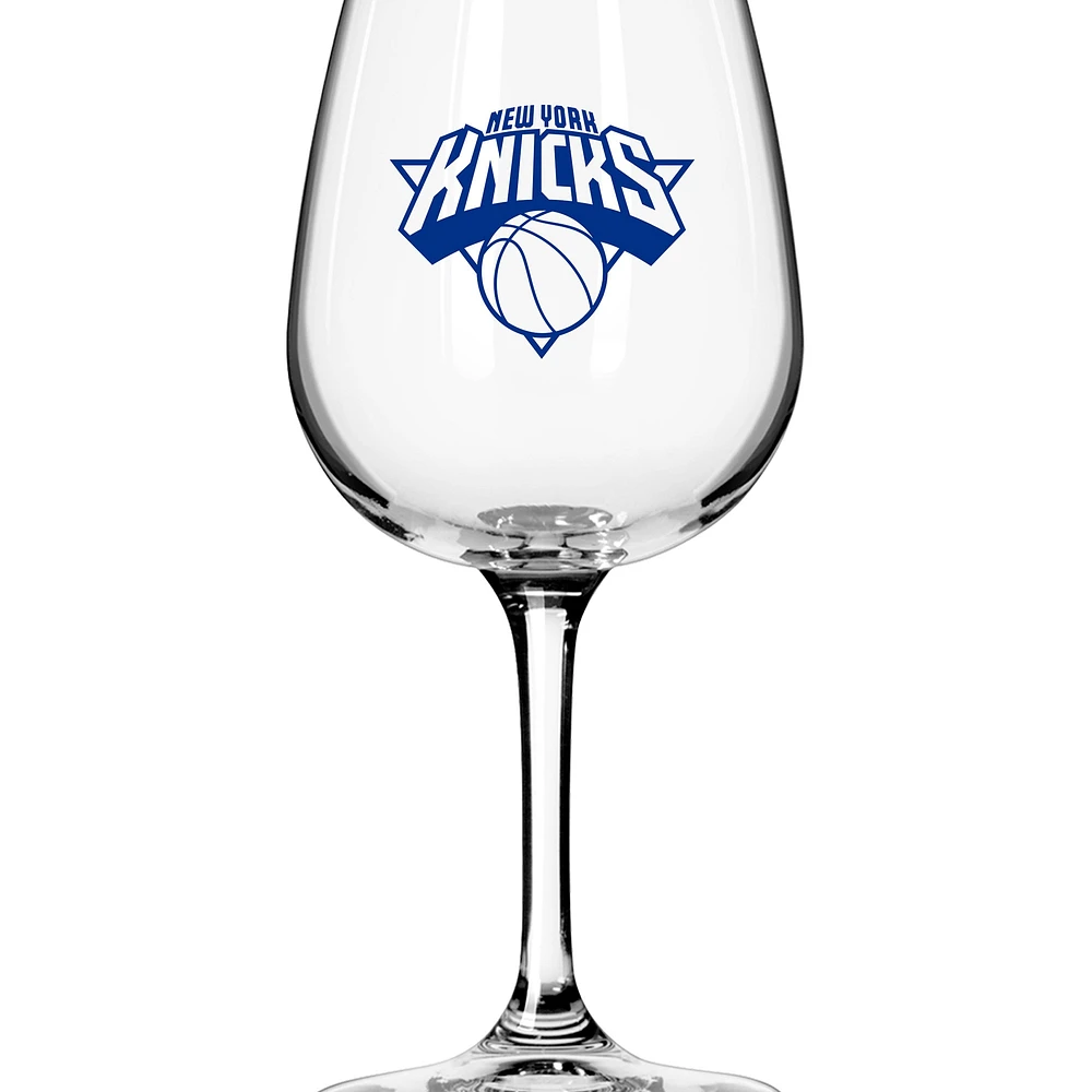 Verre à vin à pied avec logo des New York Knicks de 12 oz