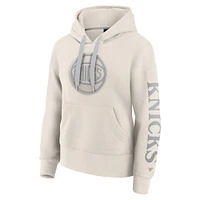 Women's Fanatics Cream New York Knicks Elements Next Pullover Hoodie