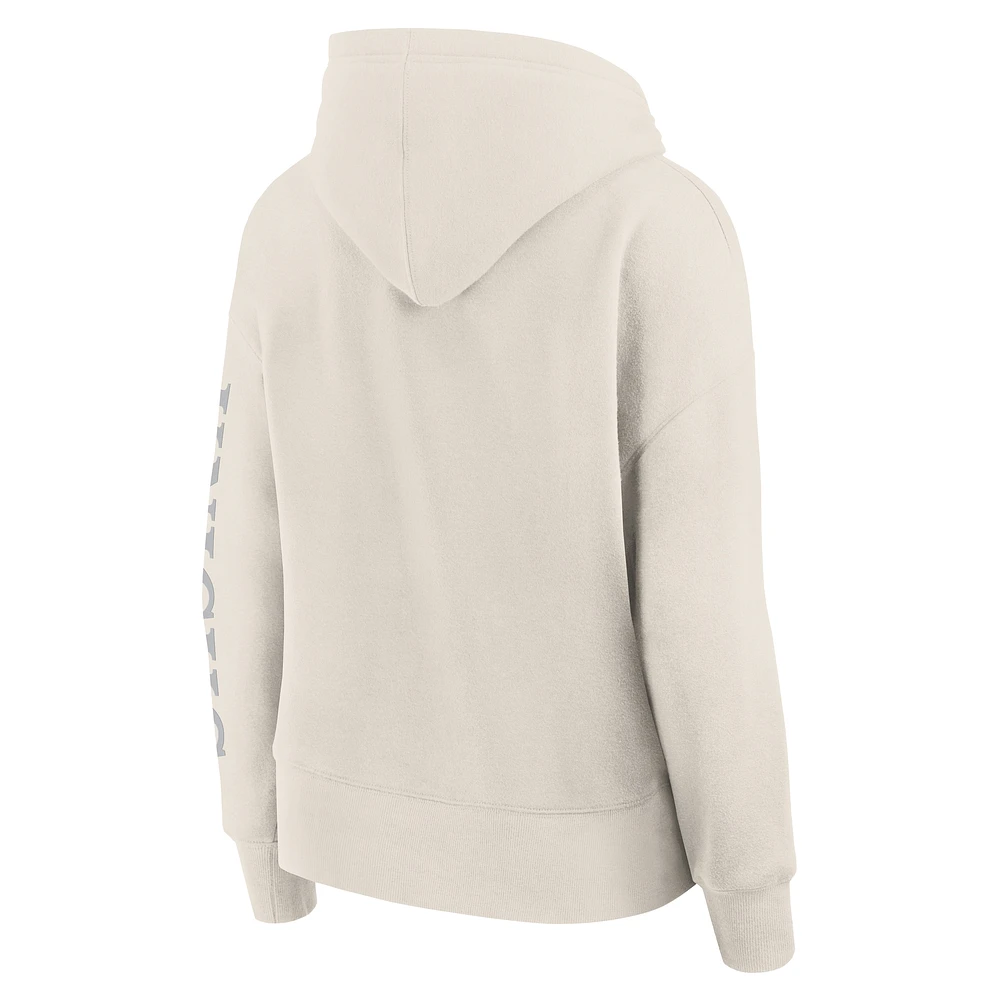 Women's Fanatics Cream New York Knicks Elements Next Pullover Hoodie